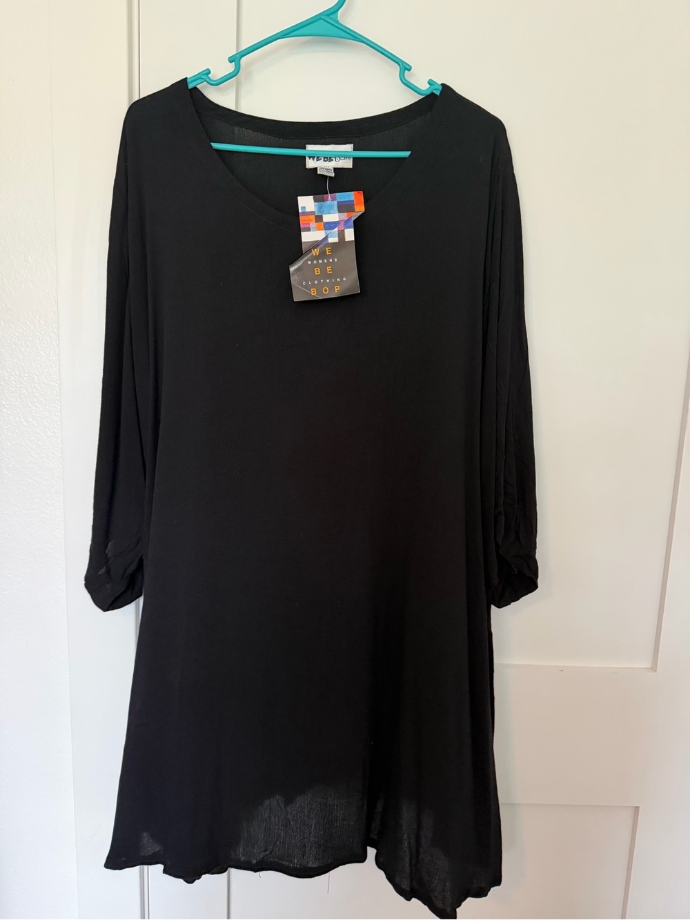 BeBop Women's Black V-Neck shift dress